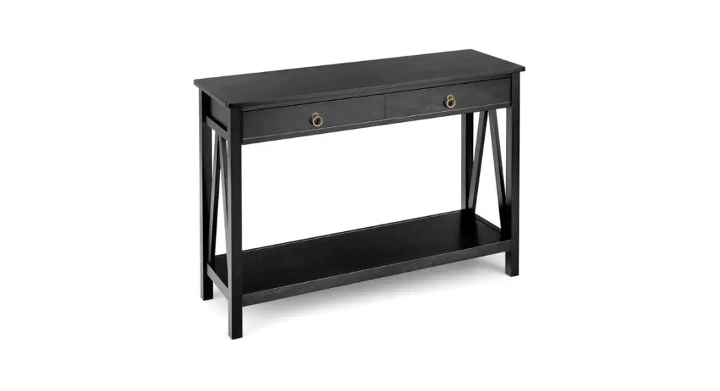 Costway Hw65707bkb Console Accent Table With Drawer And Shelves User Manual
