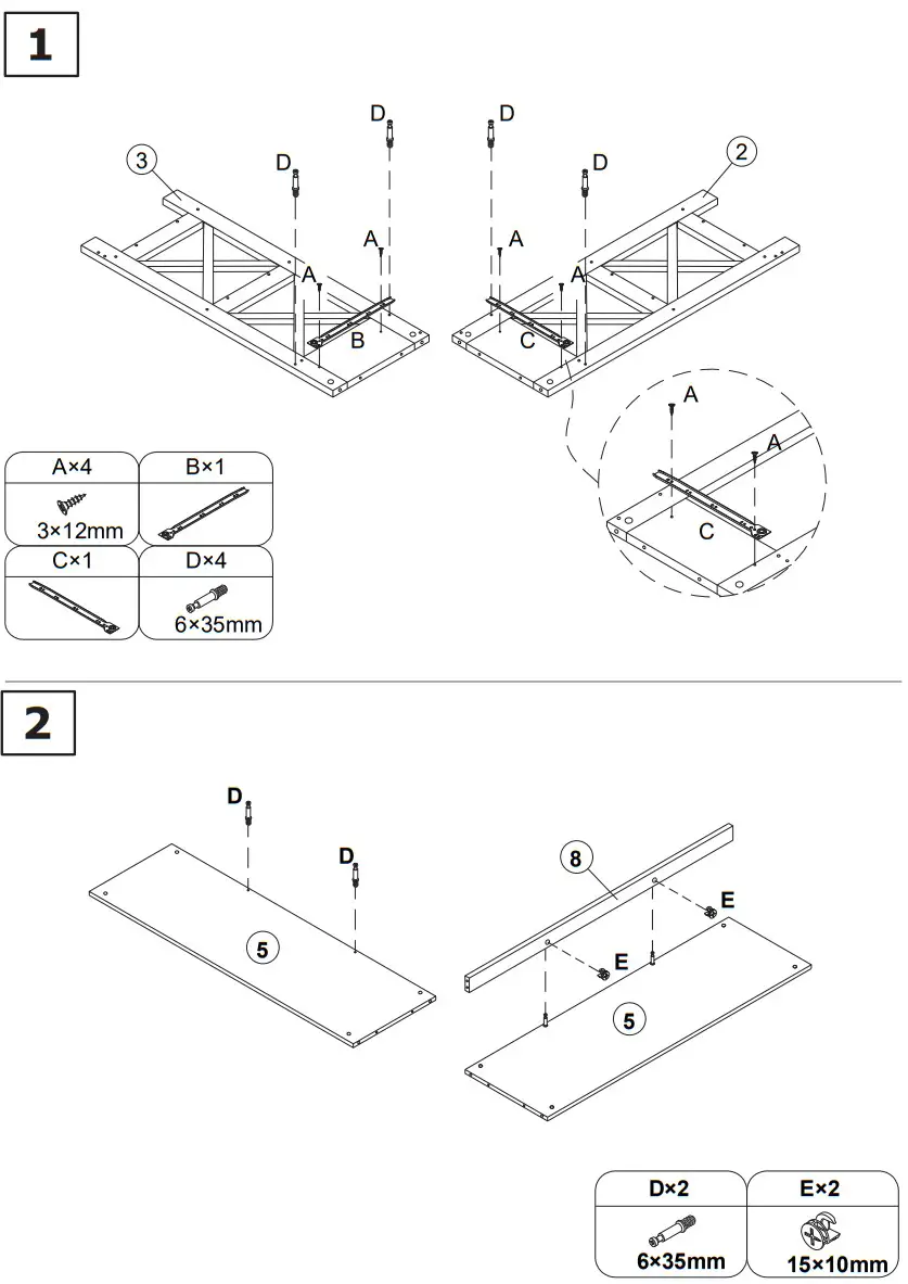 COSTWAY HW65707BKB Console Accent Table with Drawer and Shelves - Figure 2