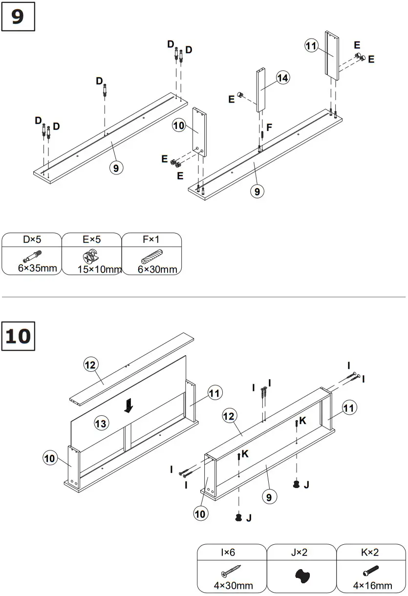 COSTWAY HW65707BKB Console Accent Table with Drawer and Shelves - Figure 6