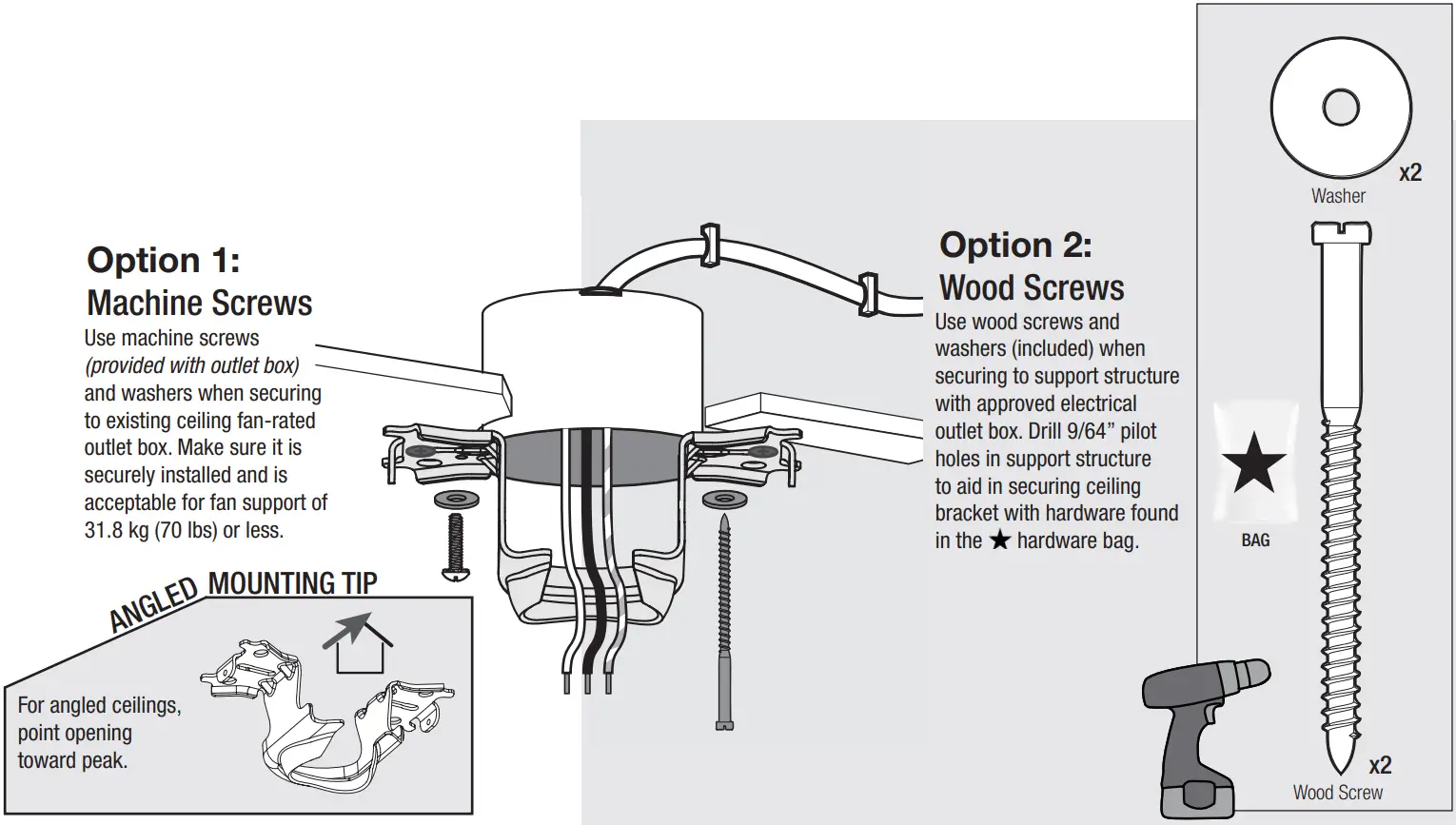 Installing the Ceiling Bracket