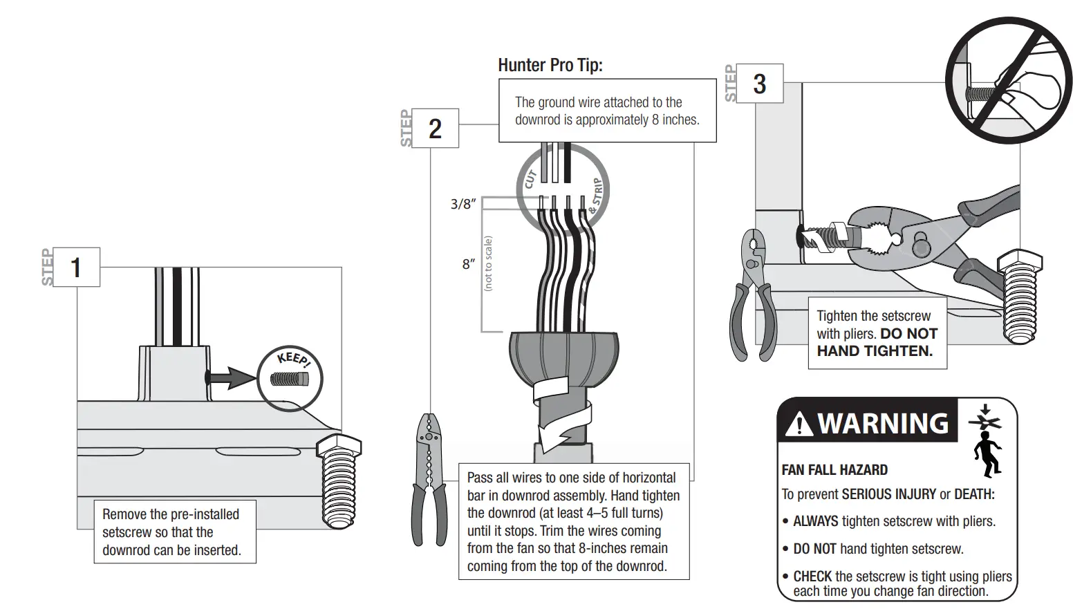 Installing the Downrod