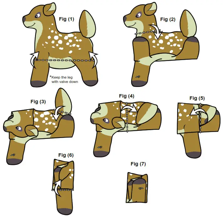Phenod Phenod Toy 7ft Deer Inflatable Folding Christmas Decoration - Featured ImageToy 7ft Deer Inflatable Folding Christmas Decoration - FOLDING INSTRUCTIONS