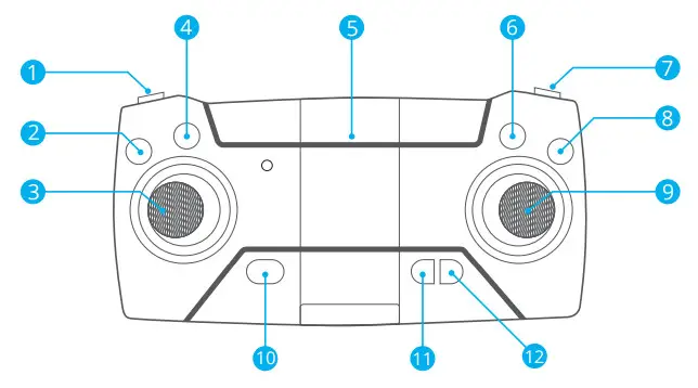 DRAGONTOUCH Dragon Touch DF01G GPS DRONE - TRANSMITTER DIAGRAM