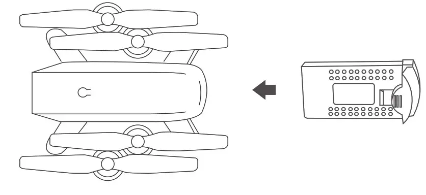 DRAGONTOUCH Dragon Touch DF01G GPS DRONE - battery into drone