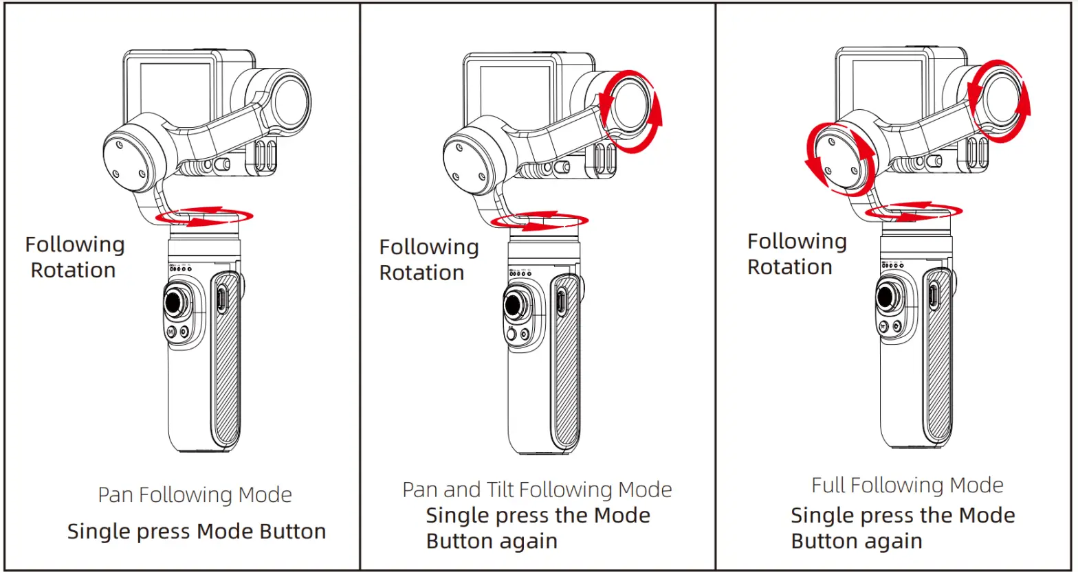 INKEE B094FF9PCQ Falcon Handheld 3-Axis Action Camera Gimbal Stabilizer - fig9