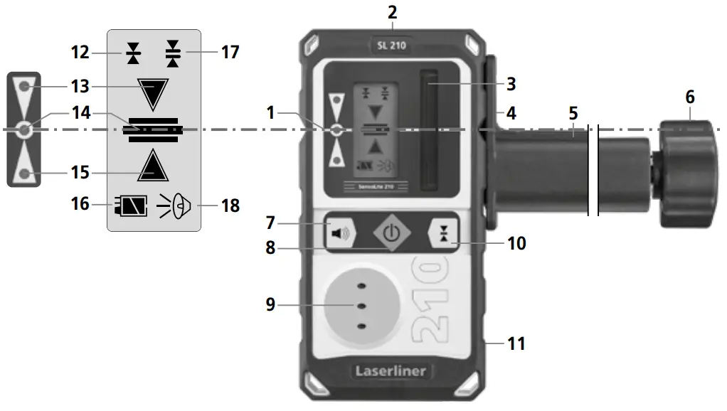 Laserliner SensoLite 210 Rotary Laser - parts