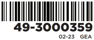 GE APPLIANCES GUD27EE Combination Washer Electric Dryer - bar code