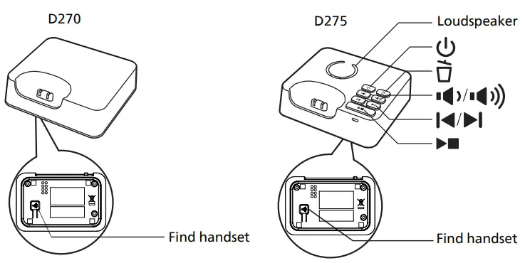 PHILIPS D270 275 Dect Phone - Overview 2