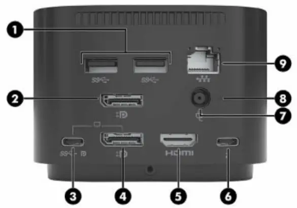 hp G4 Thunderbolt Dock 120W - docking station 3