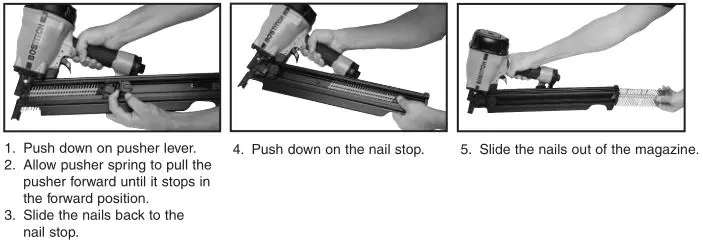 Bostitch Pneumatic Stick Nailer - REMOVING NAILS