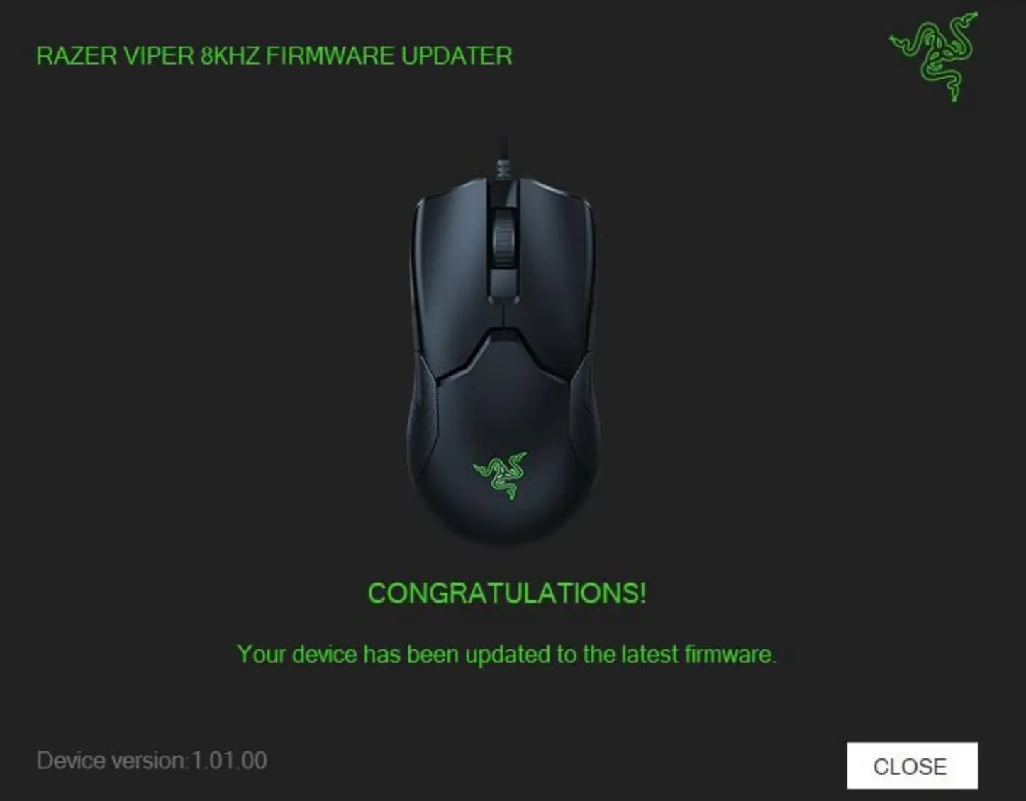 Razer Viper 8KHz Firmware Updater