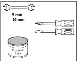 AXOR 10111000 Starck 185 Chrome Sink with Waste fig1