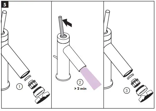 AXOR 10111000 Starck 185 Chrome Sink with Waste fig8
