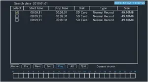 QV3500 - Playback Query