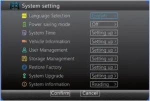 QV3500 - System Setting