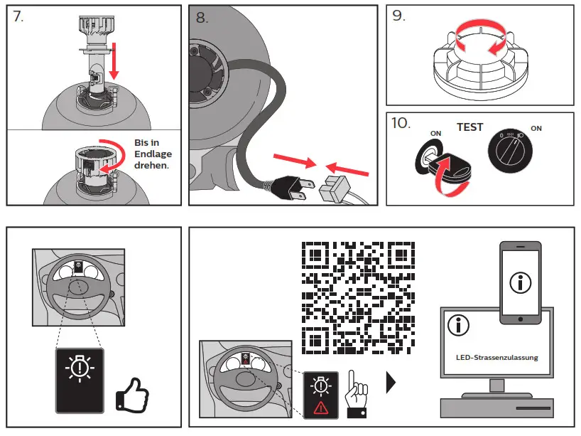 PHILIPS H7 LED LED Bulb- Feder Klammer 2