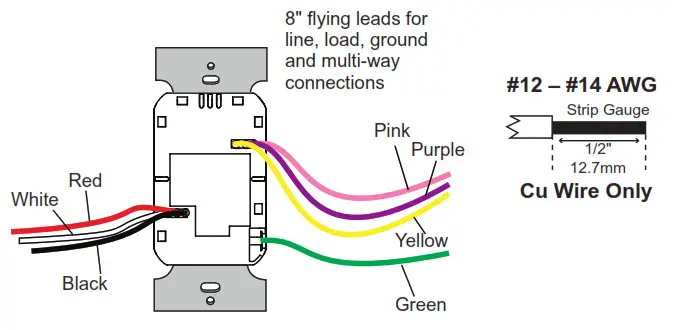 Legrand DW 311 Wattstopper Dual Technology 0 10 Volt Wall Switch Occupancy Sensor.- connections