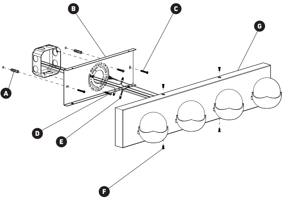 artika VAN4 ORC HD2CR Oracle LED Vanity Light - INSTALLATION