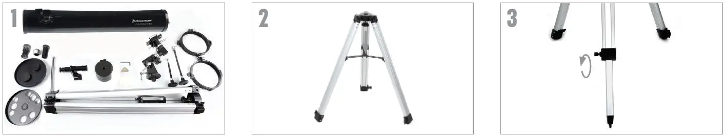 CELESTRON 21045 114EQ Powerseeker Telescope Installation Guide Fig1