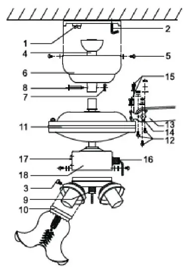 SOMOGYI ELECTRONIC CF 1050 L Ceiling Fan - figure 1