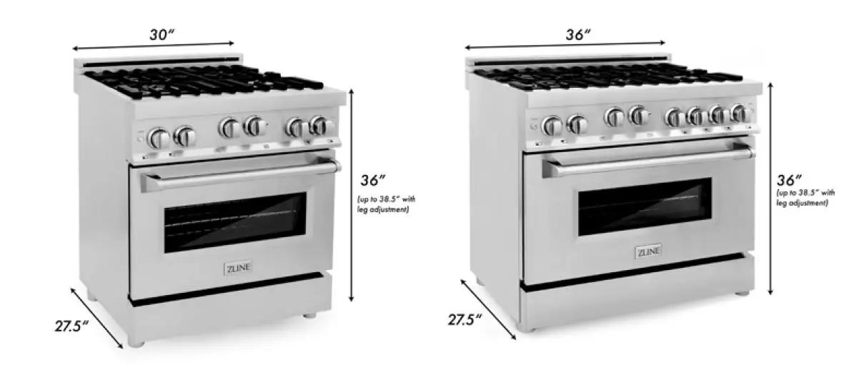 ZLINE RA36 Stainless Steel Dual Fuel Range fig2