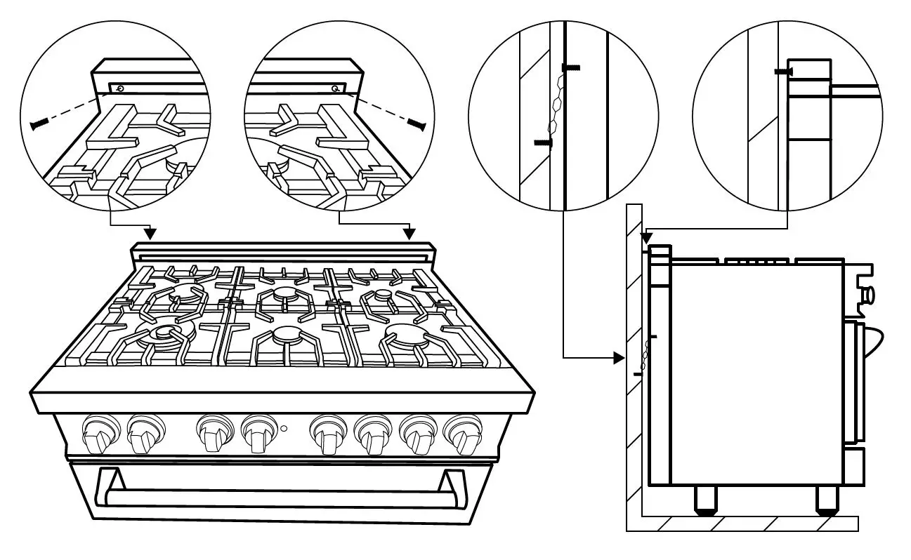 ZLINE RA36 Stainless Steel Dual Fuel Range fig5