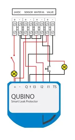 Qubino 09285 Smart Leak Protector- ELECTRICAL DIAGRAM