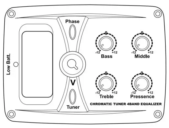 PYLE GB 268755550 6 String Electric Acoustic Guitar - EQ Controls