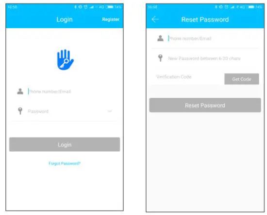 Zhongshan Bafangtong Commerce G6-WT Smart Lock - Registration and Login By App