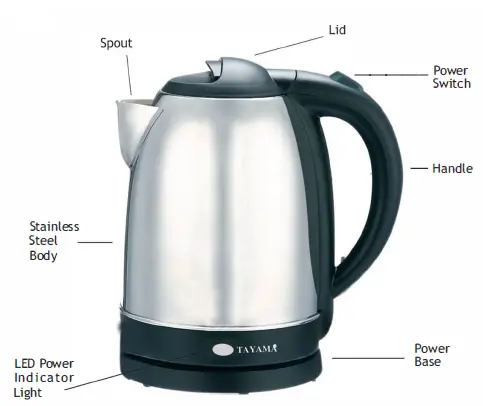 TAYAMA-BM-101 Stainless Steel-Electric-Tea-Kettle-1