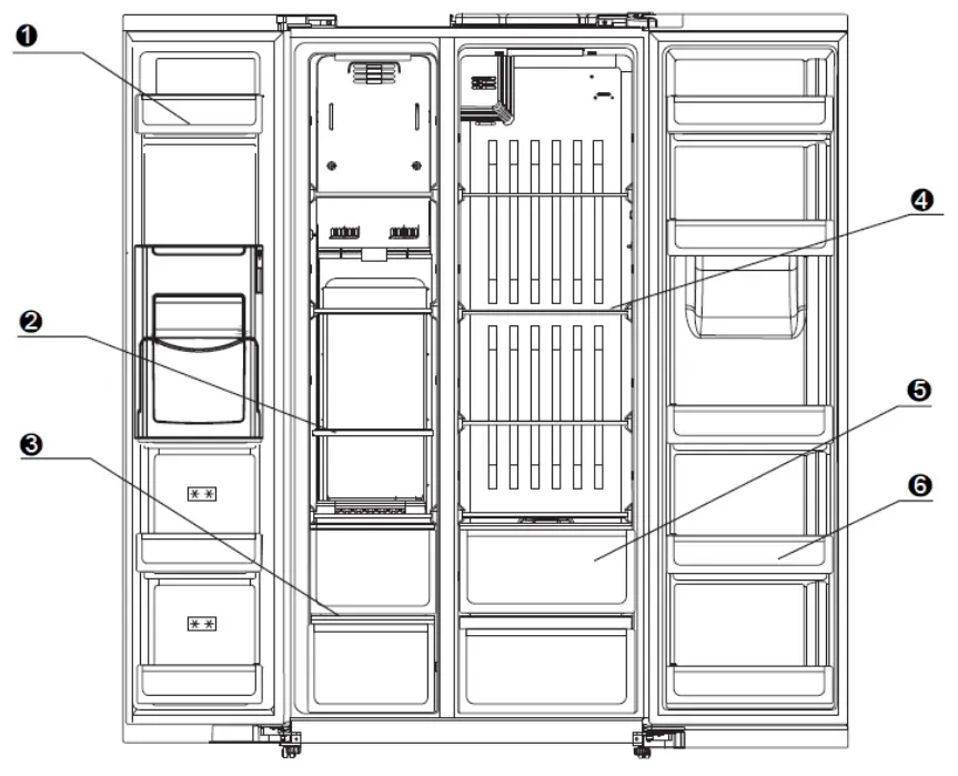 584L Side by Side Fridge- 18
