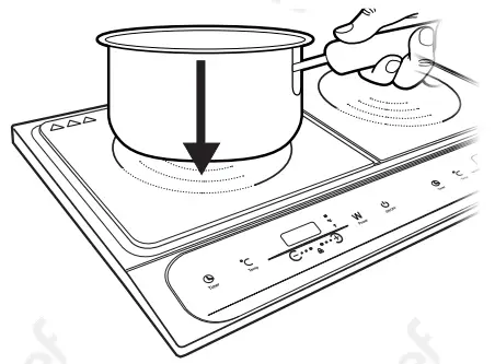 VonHaus 2000158 2800W Dual Induction Hob - OPERATION