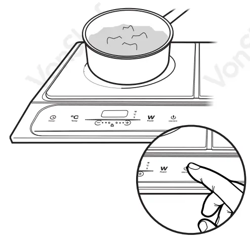VonHaus 2000158 2800W Dual Induction Hob - Press & Hold