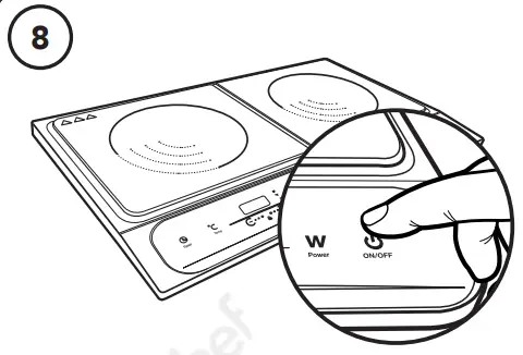 VonHaus 2000158 2800W Dual Induction Hob - Switch