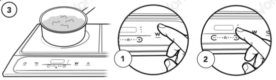 VonHaus 2000158 2800W Dual Induction Hob - decrease power