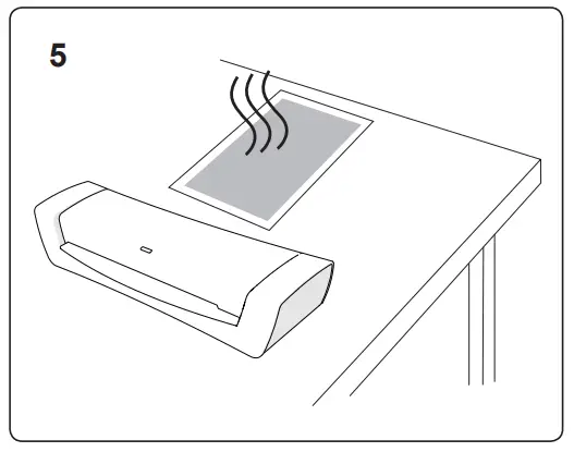 Remove the laminated document