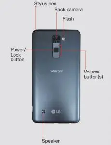 FIG 2 LG Stylo 2V Phone Back View