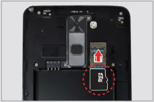 FIG 4 Insert the microSD card.
