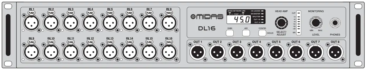 MIDAS D L16 Input 8 Output Stage Box