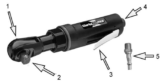 Clarke-CAT199 ½”AIR-RATCHET-WRENCH-2