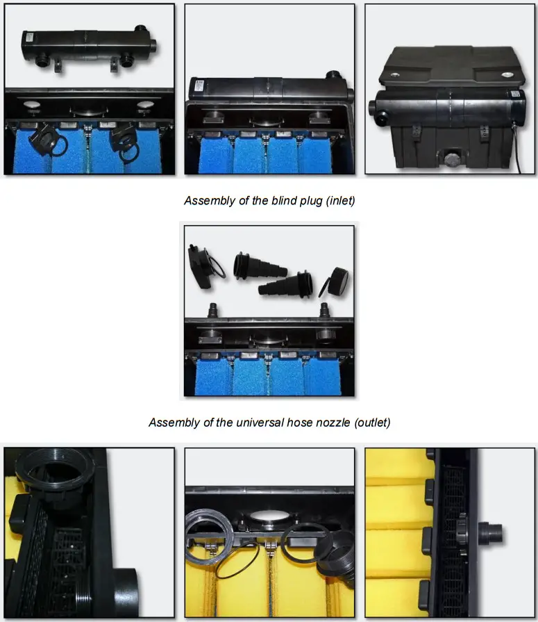 sunsun 54001 Indications Bio Pond Filter Set - Assembly