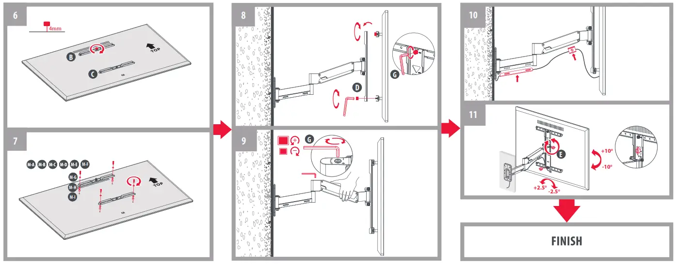 ONE FOR ALL WM5480 Full-motion TV Wall Mount - pakagew4