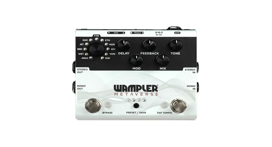 Wampler Metaverse Dsp Multi Delay And Multi Effect Guitar Pedal User Guide