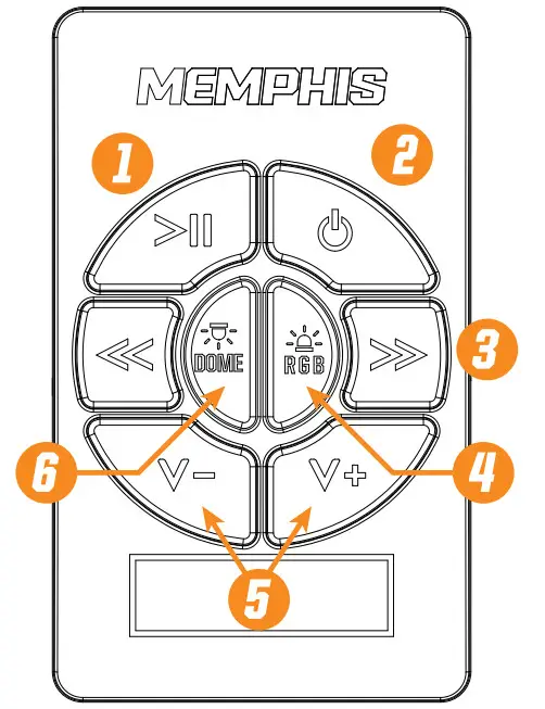 MEMPHIS AUDIO MXA46SB28 28 Inch APP Controlled Overhead Soundbar - CONTROLS