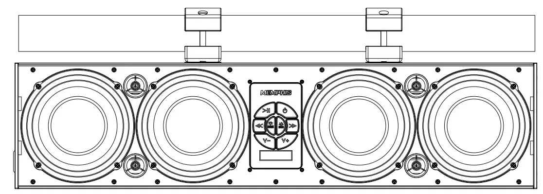 MEMPHIS AUDIO MXA46SB28 28 Inch APP Controlled Overhead Soundbar