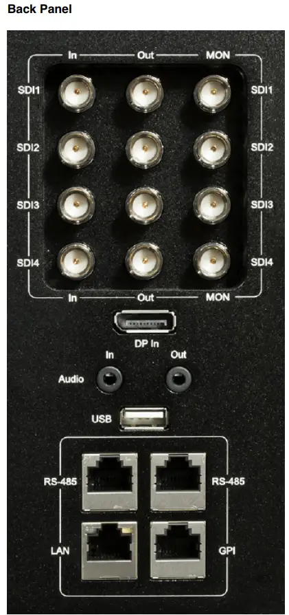 FSi XM552U 55 Inch UHD OLED Monitor - back panel