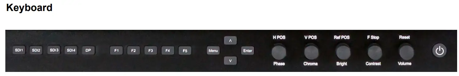 FSi XM552U 55 Inch UHD OLED Monitor - keyboard