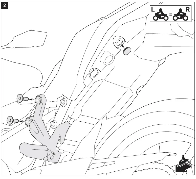 SW-MOTECH HTA.08.866.10000 Kawasaki Left Side Case Fitting fig 6