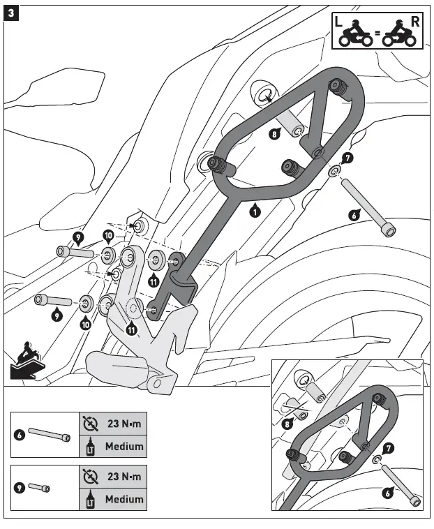 SW-MOTECH HTA.08.866.10000 Kawasaki Left Side Case Fitting fig 7