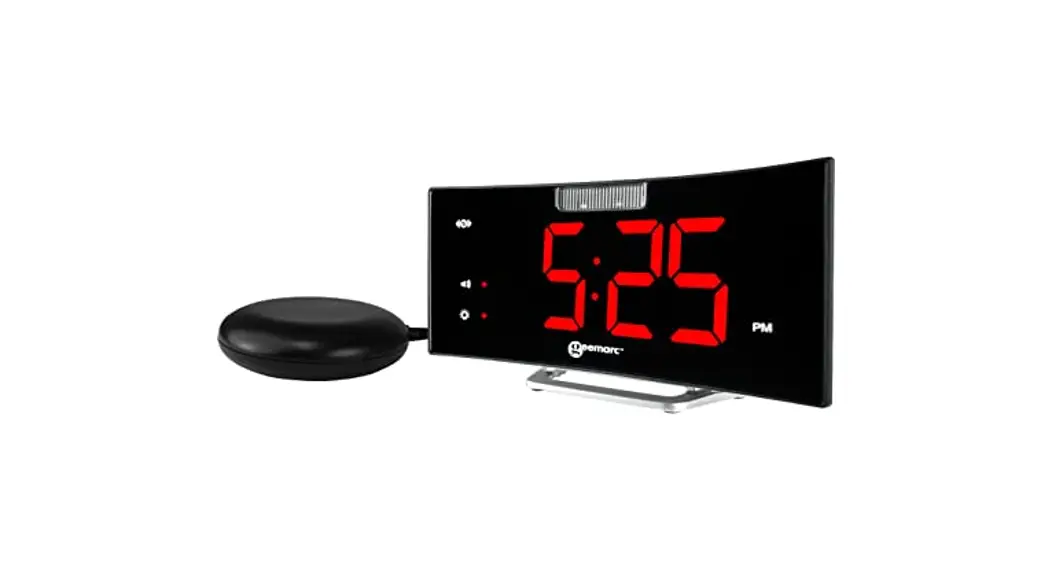 Geemarc Jwns_curve_blk Wake 'n' Shake Curve 95db Loud Alarm Clock Instruction Manual
